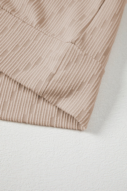 textured long sleeve top