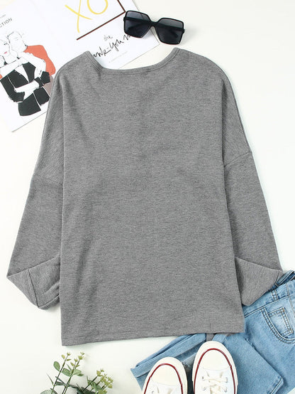 Elegant Black Waffle Knit Button-Up Top