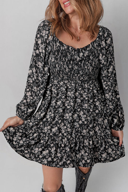 black floral dress