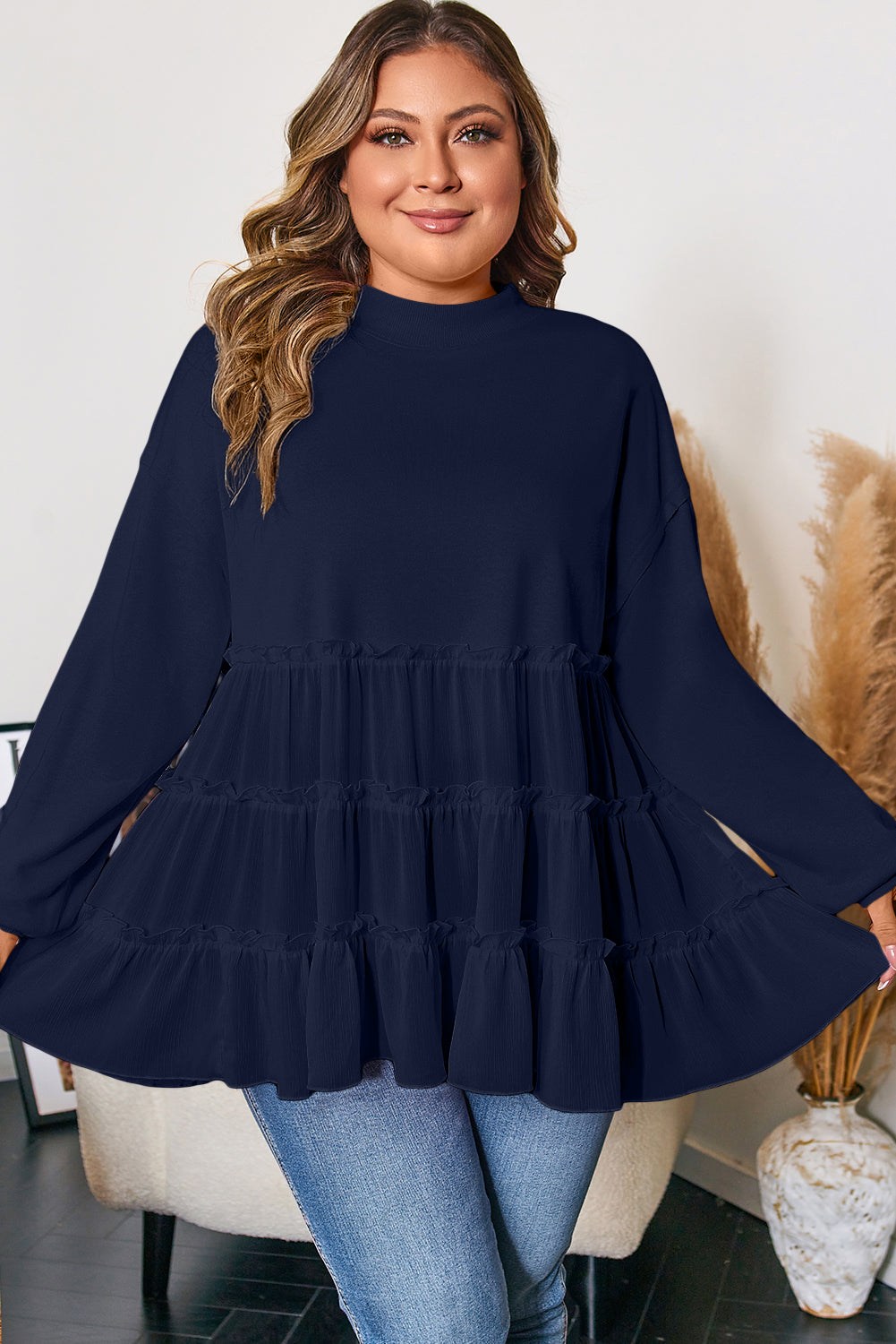 plus size long sleeve top