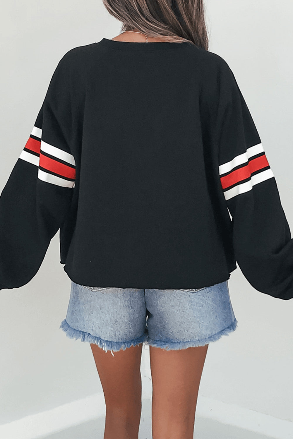 black varsity sweatshirt