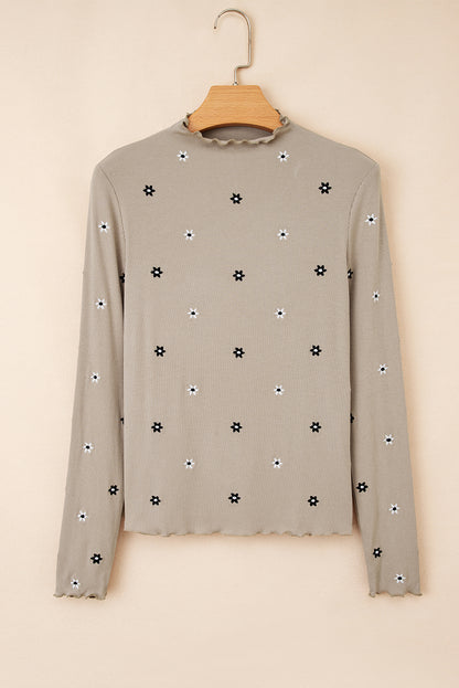 floral embroidered top