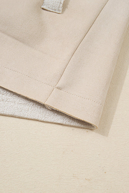 Parchment Suede Sherpa Lined Western Loose Jacket