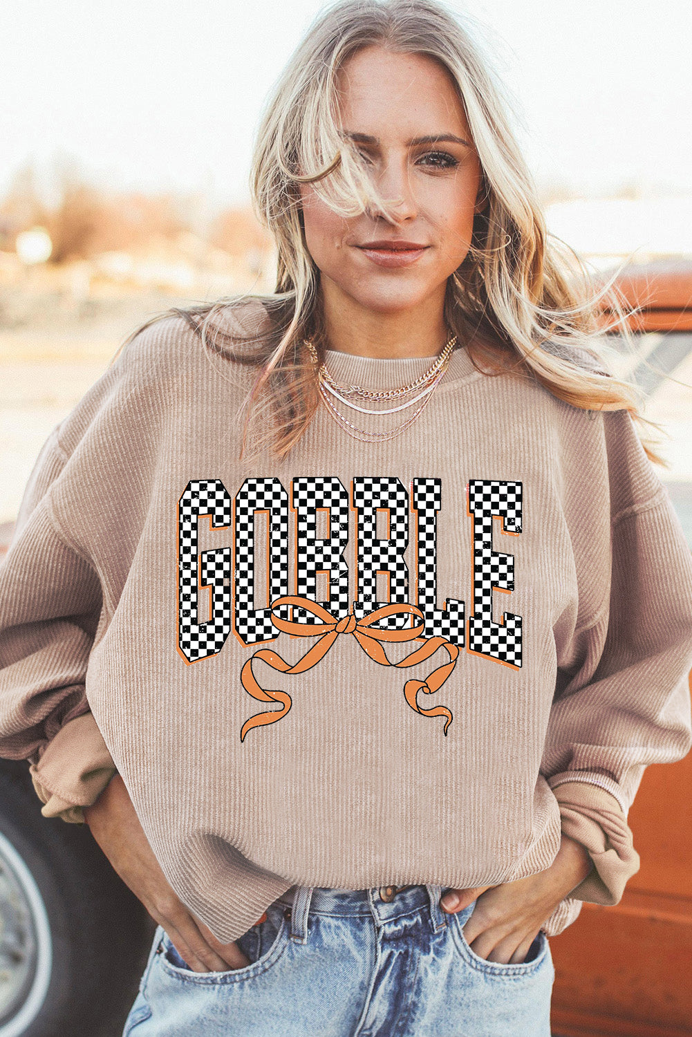 letter graphic sweatshirt
