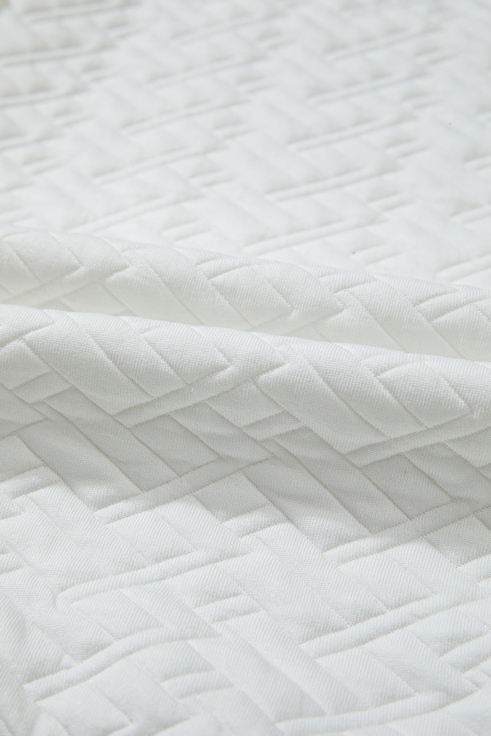 white textured sweatshirt