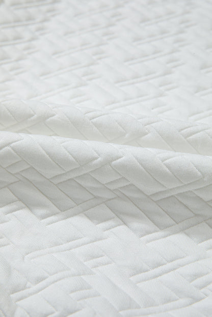 white textured sweatshirt