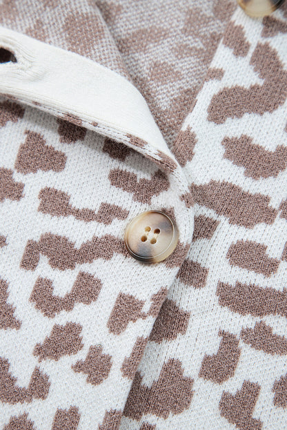 womens leopard cardigan