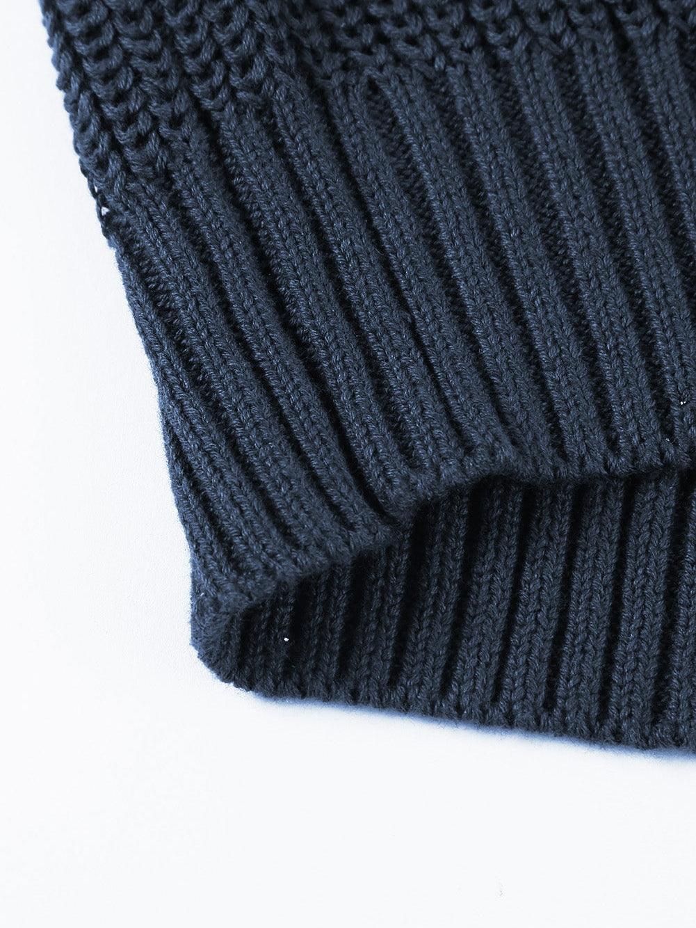 Elegant Navy Cold Shoulder Knit Sweater