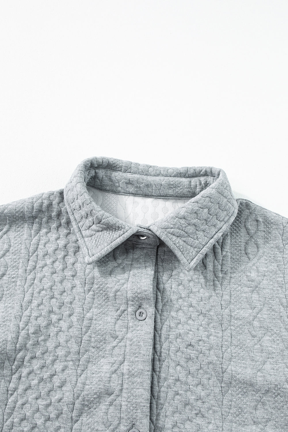 cable texture shacket