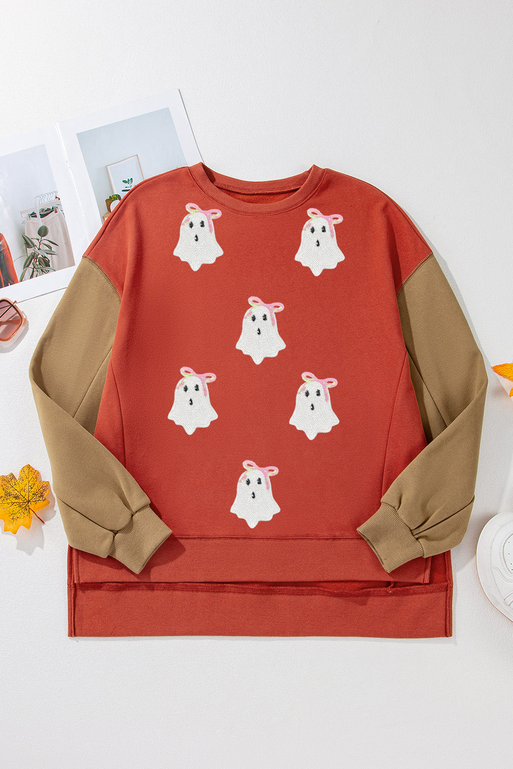 color block patchwork sweatshirt