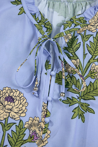 floral long sleeve blouse