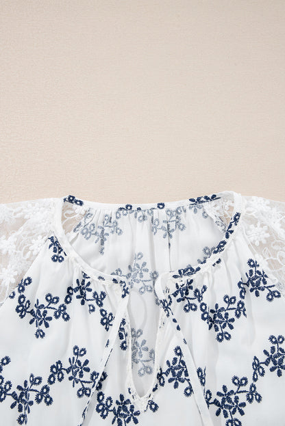 lace patchwork blouse