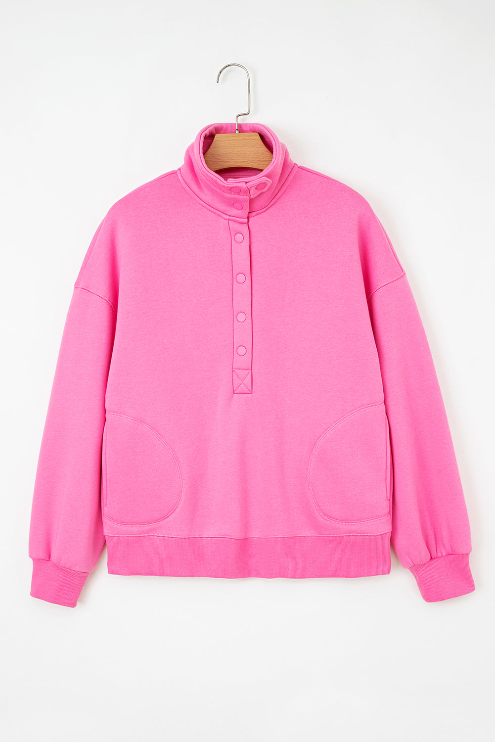 bright pink sweatshirt