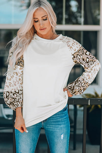 Beige Southern Belle Leopard Bubble Top