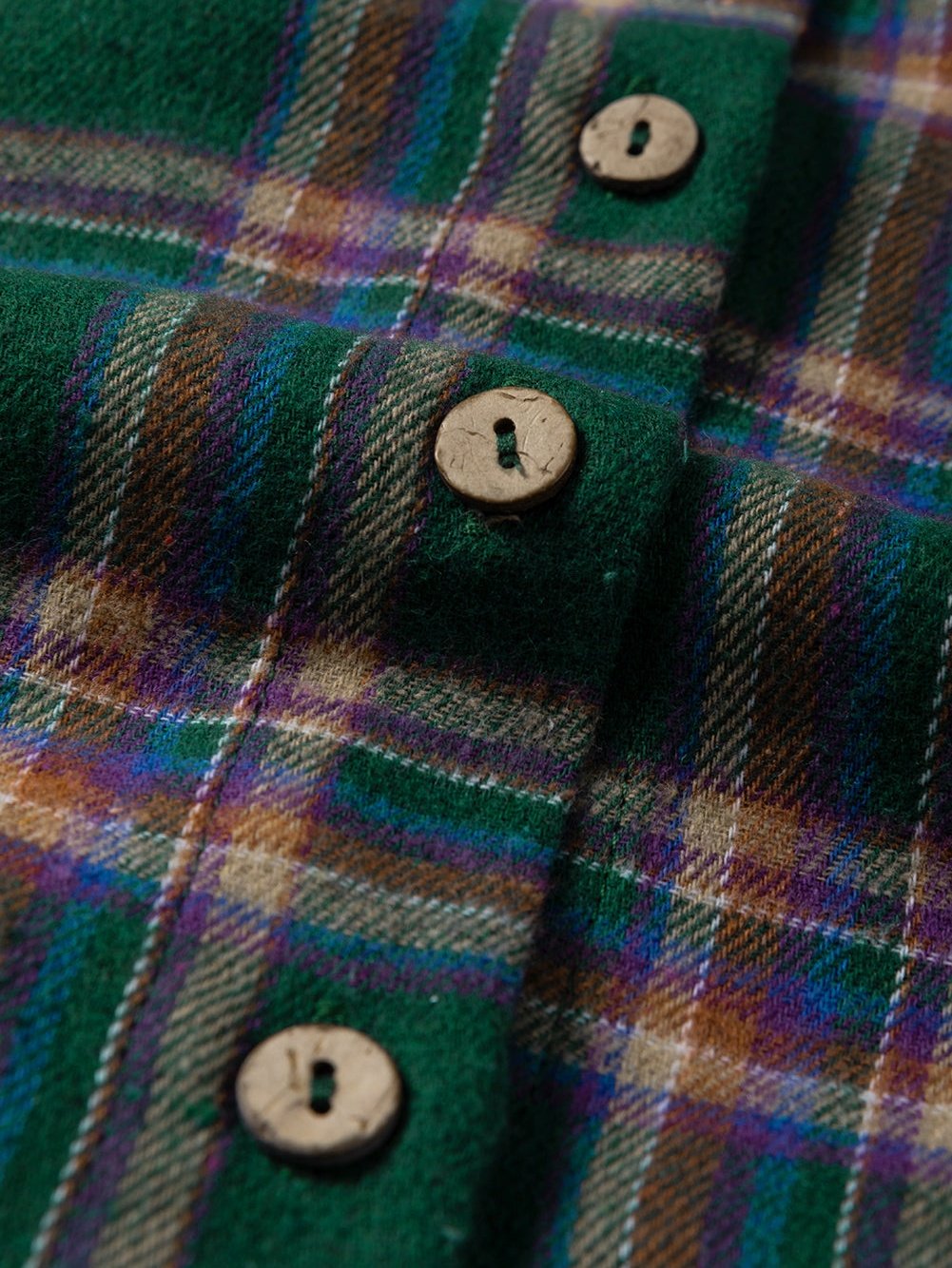 Green Plaid Oversized Tunic Shirt with Half Sleeves