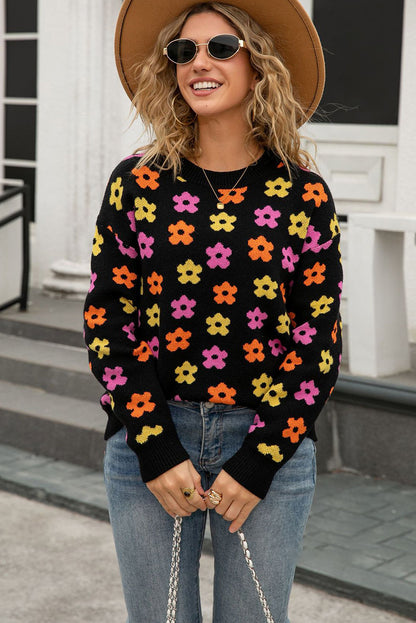 womens flower sweater