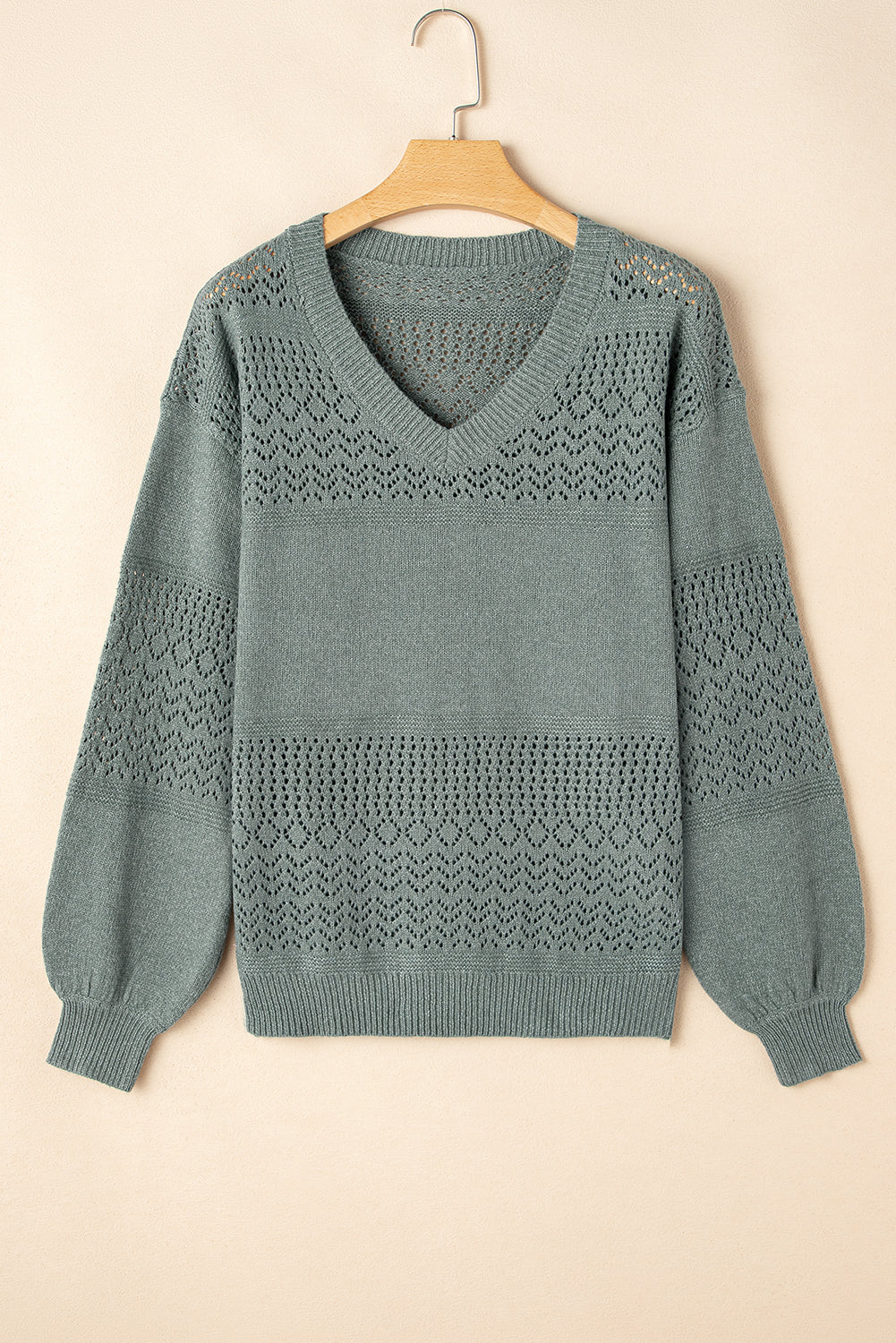 v neck drop shoulder sweater