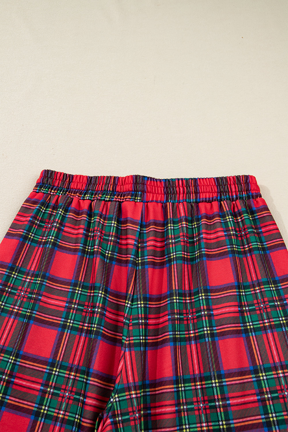 Red Plaid Mama Graphic Christmas Holiday Crewneck Pullover and Pants Two Piece Lounge Set