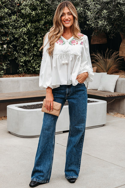 white babydoll blouse