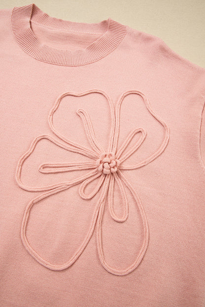 sweater with big flowers