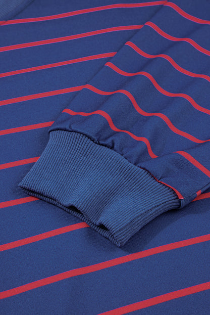 stripe print sweatshirt