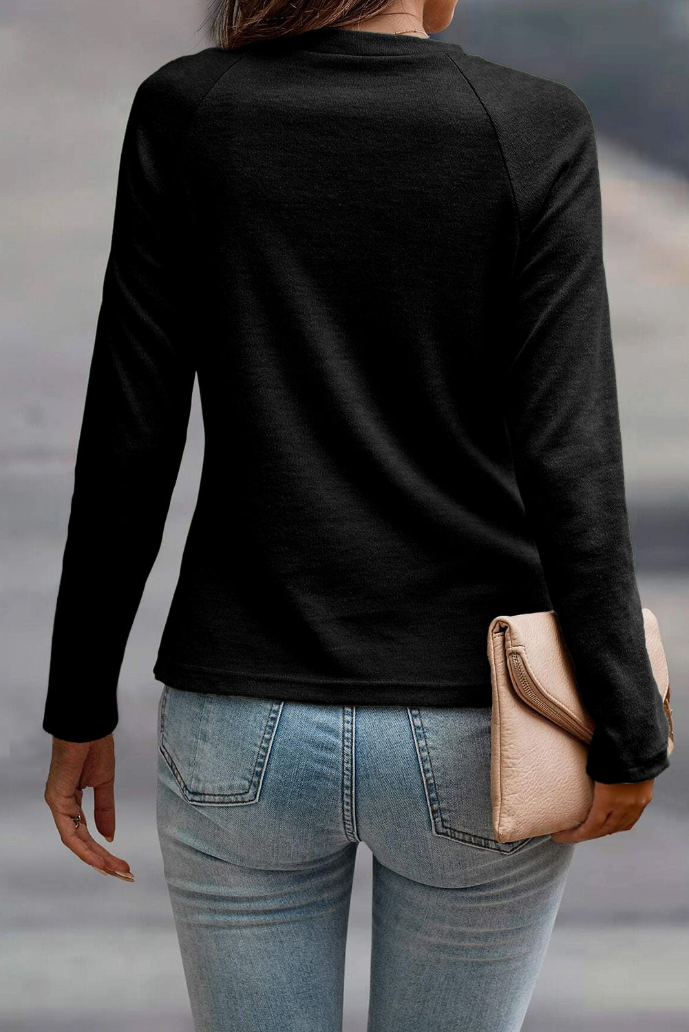 black long sleeve top
