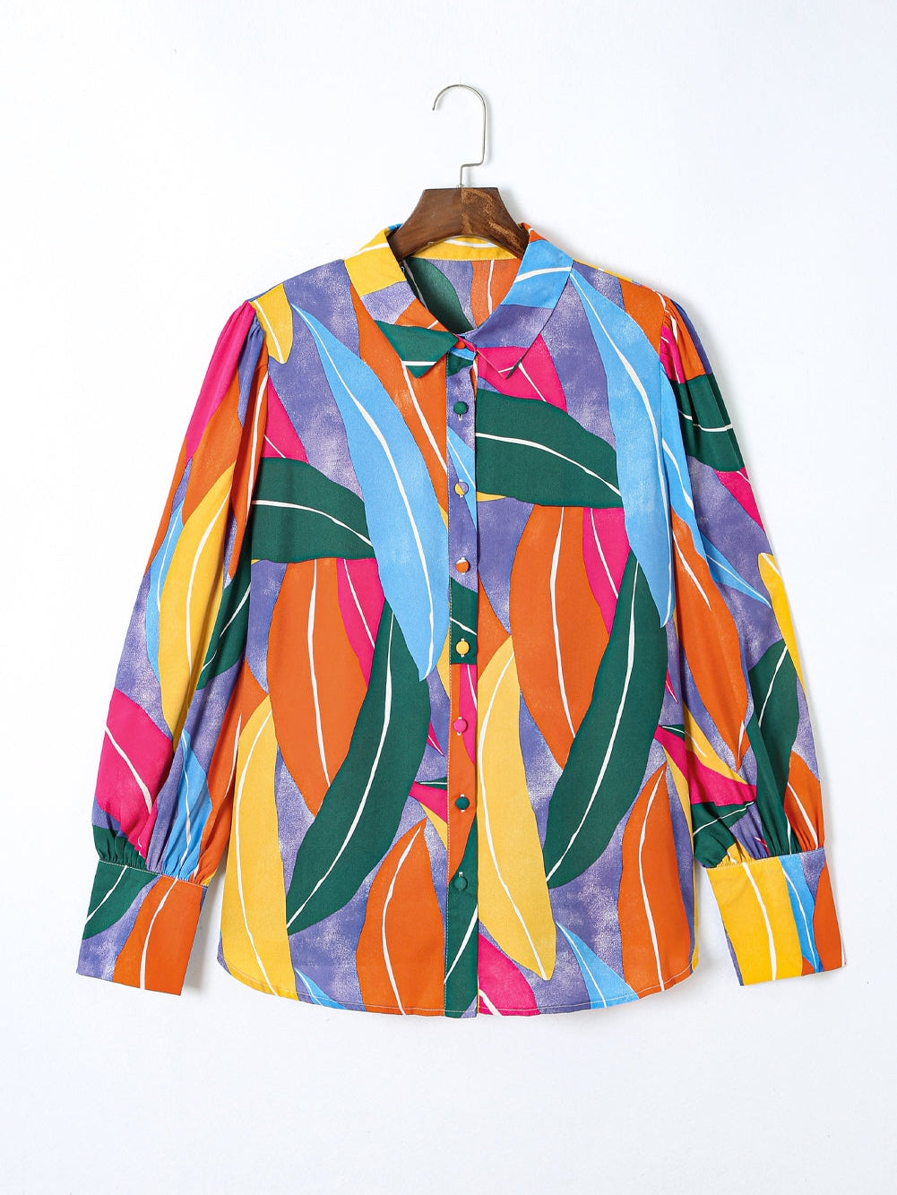 Multicolor Flora Print Plus Size Shirt