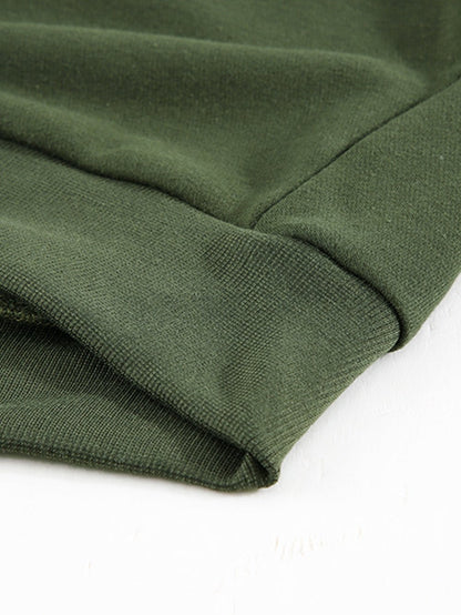 Elegant Green Lace-Up Hoodie for a Stylish Look