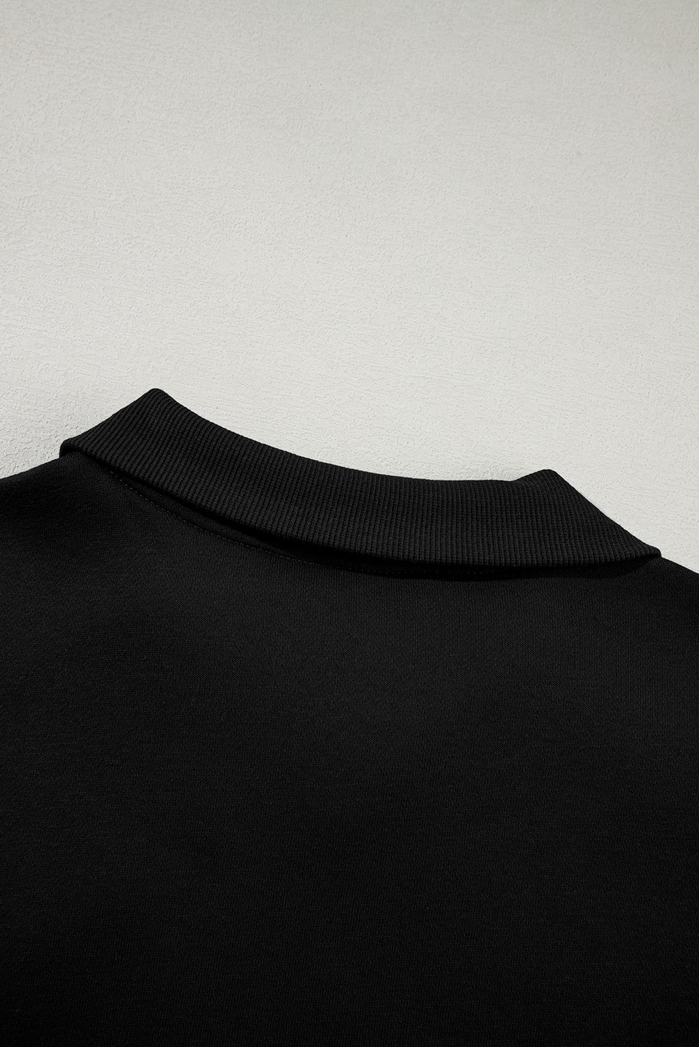 Black Drop Shoulder Zip Up Jacket Drawstring Pants Active 2pcs Set