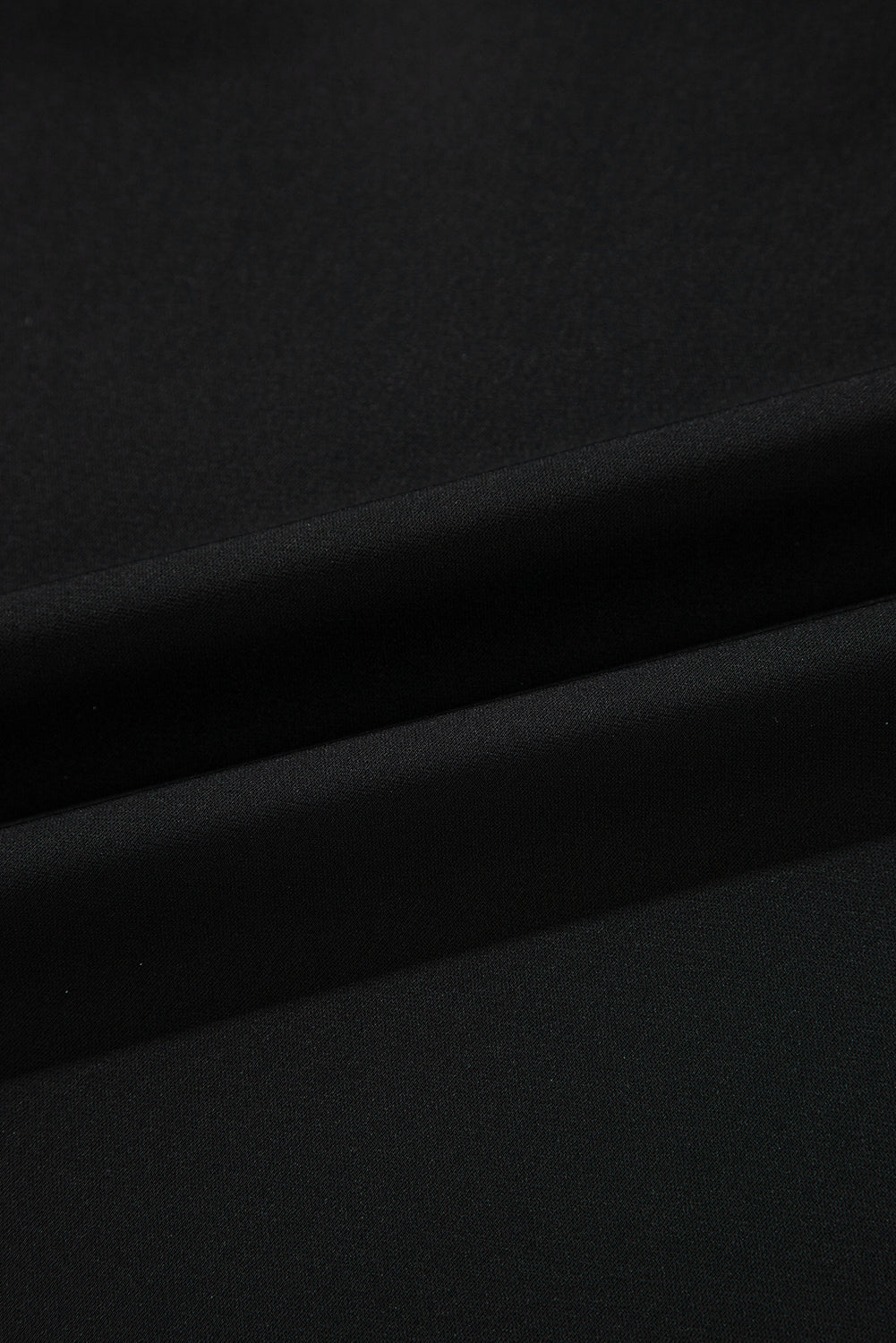 Black Solid Ruffle Trim Sleeveless Top