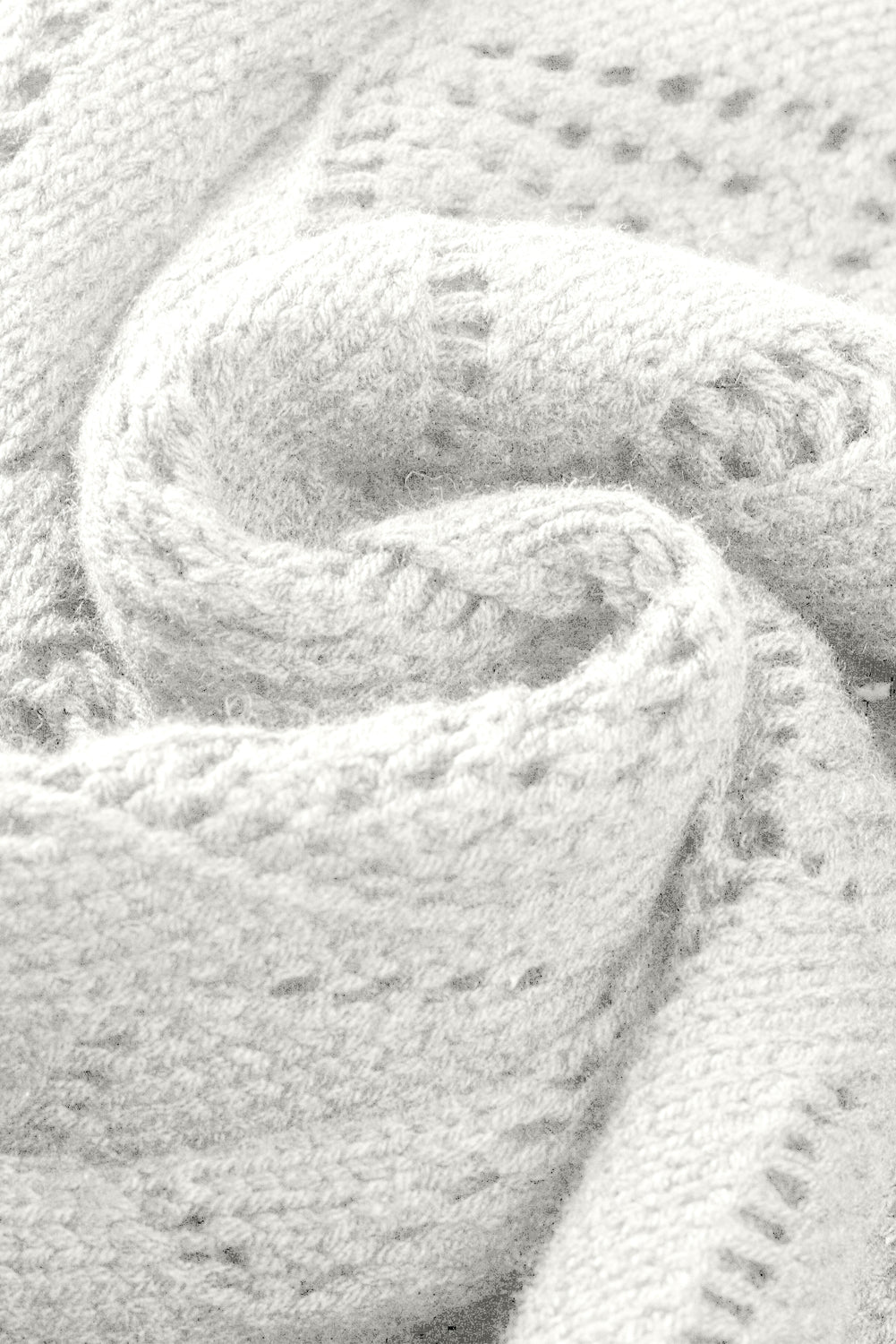 openwork knit cardigan