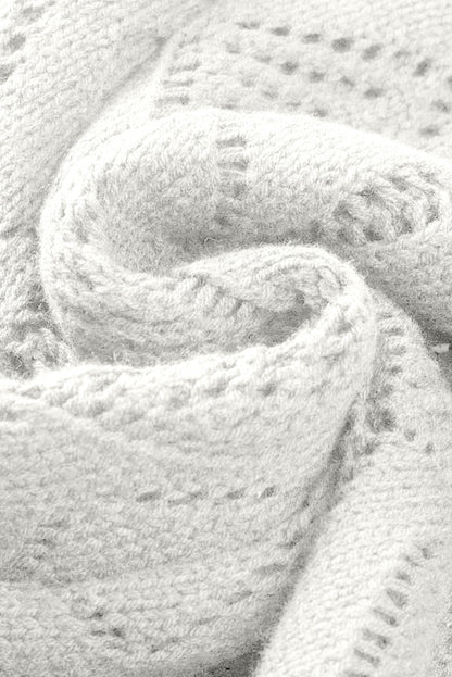 openwork knit cardigan