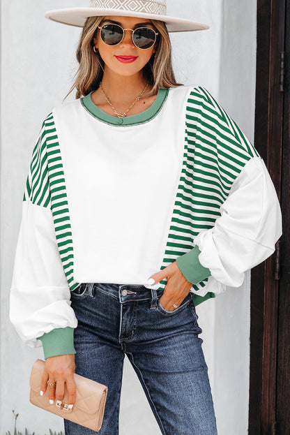 striped baggy sweatshirt