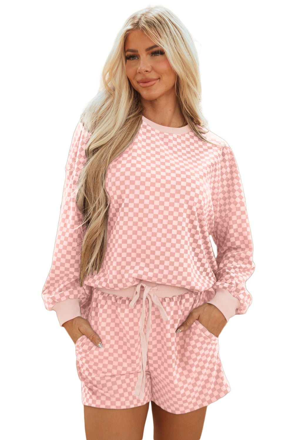 2 piece long sleeve short set