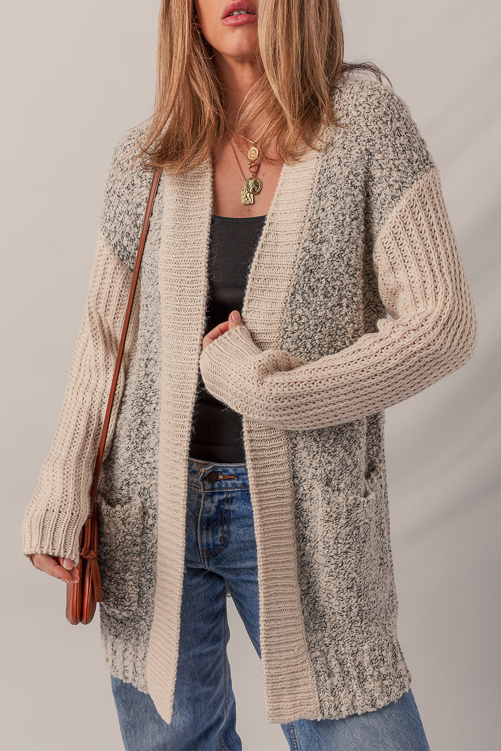 color block cardigan