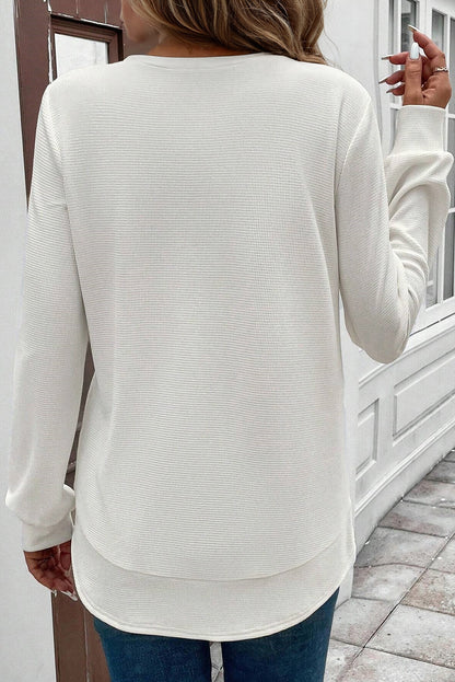 waffle long sleeve top