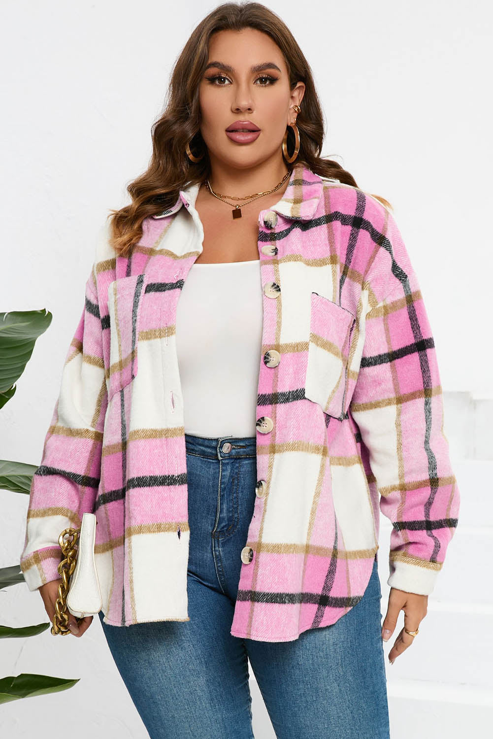 pink plaid jacket