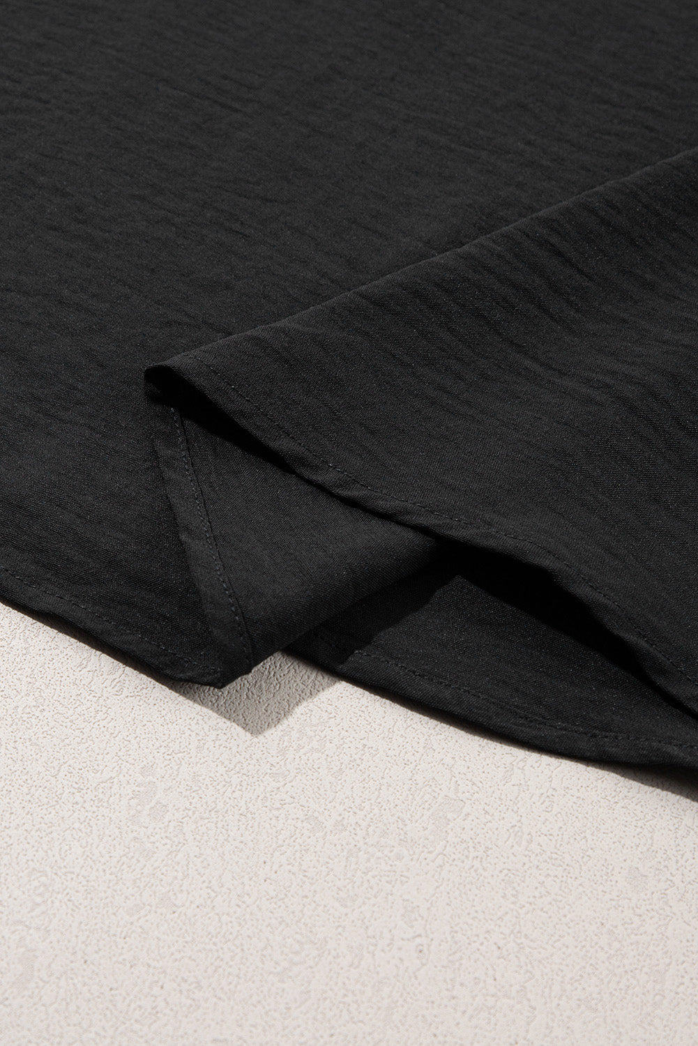 Chic Black Ruffle Sleeve Plus Size Blouse