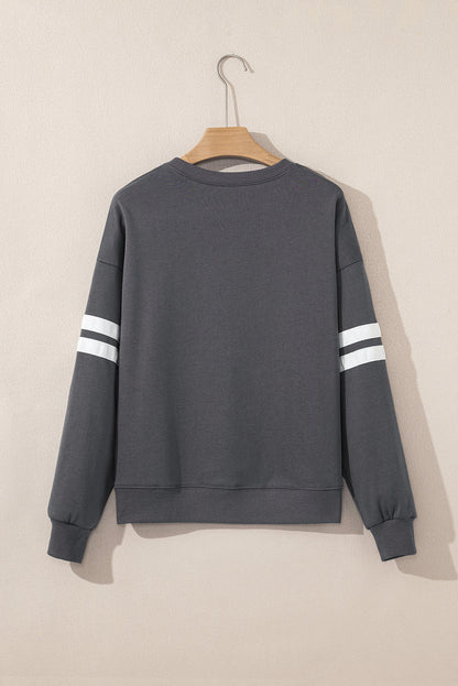 varsity striped sweatshirt