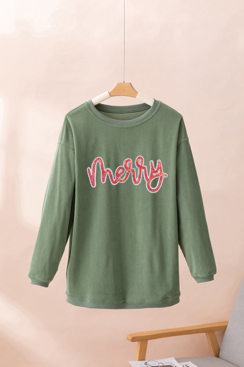sequin graphic sweatshirt