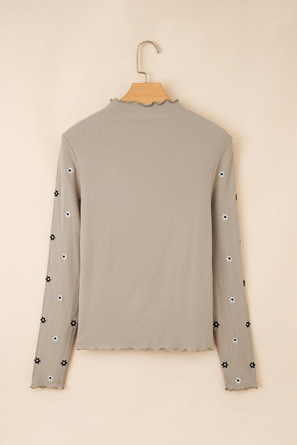 floral embroidered top