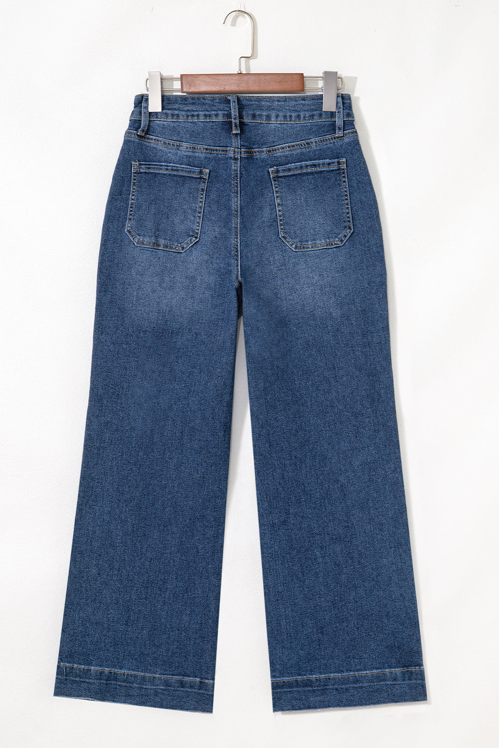 blue wide leg jeans