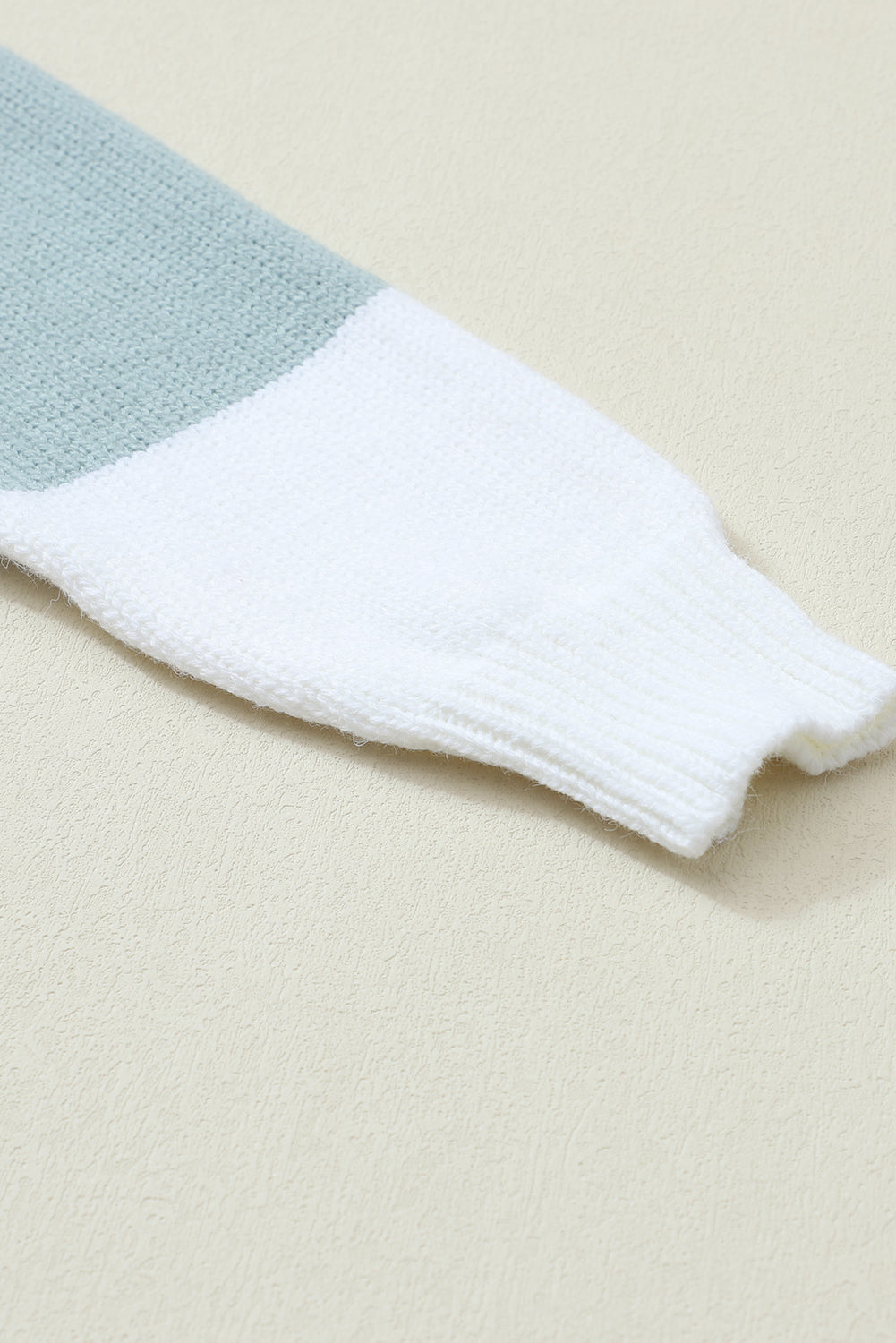 Green Striped Colorblock Open-Front Cardigan