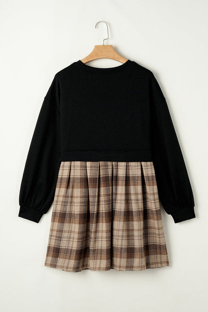 plaid t shirt dress