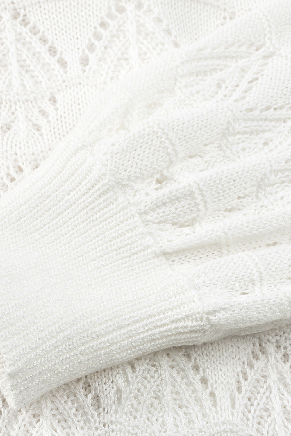 white crochet cardigan