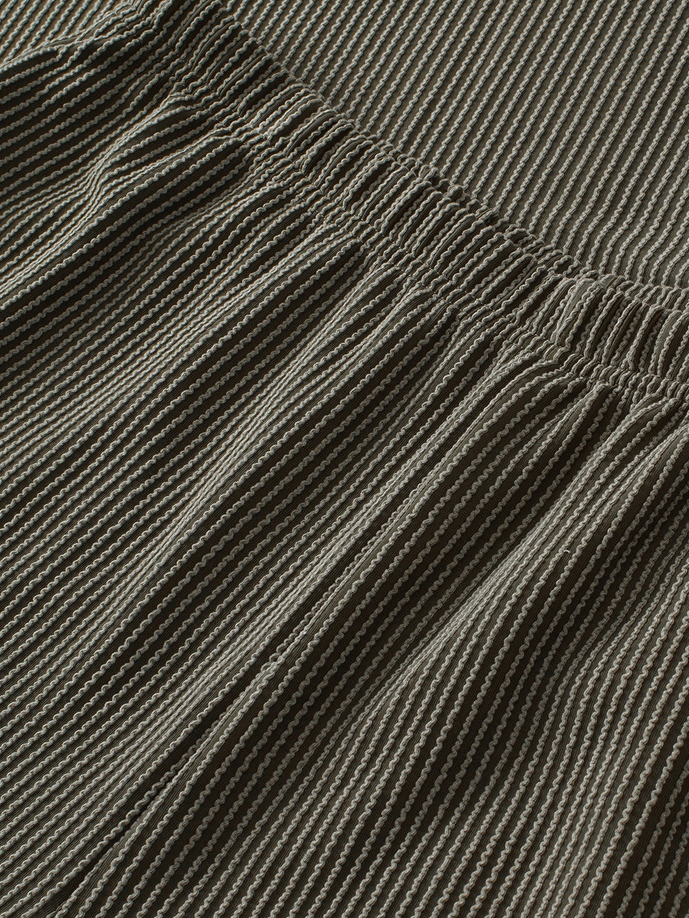 Moss Green Plus Size Rib Knit Short Sleeve Top and Shorts Set