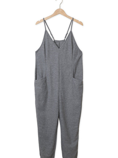 Elevate Your Street Style with Women's Sleeveless V-Neck Jumpsuit