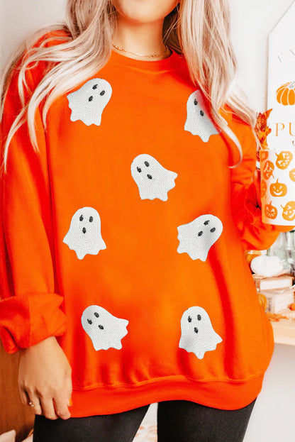 sequin graphic sweatshirt