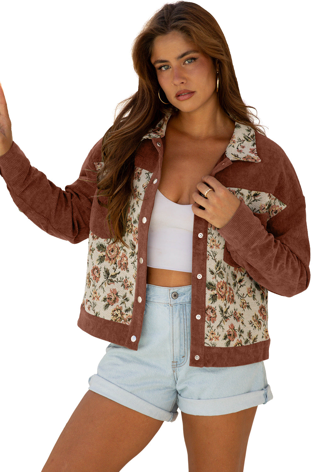 floral patchwork jacket