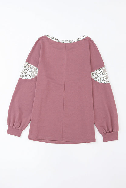 Leopard Animal Print Patchwork Top